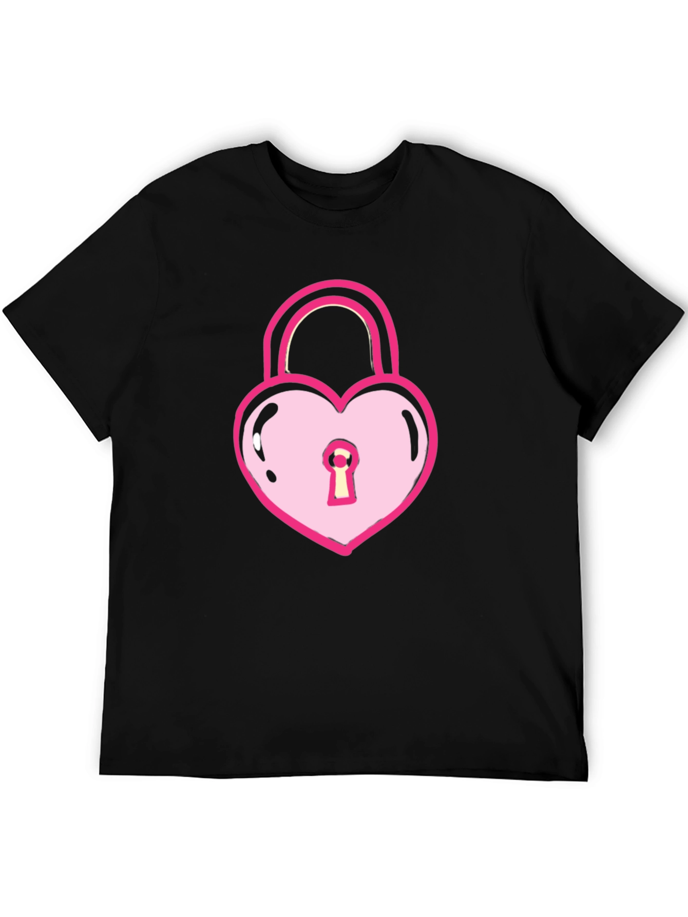 Heart Lock T-Shirt - Sweet & Edgy Style