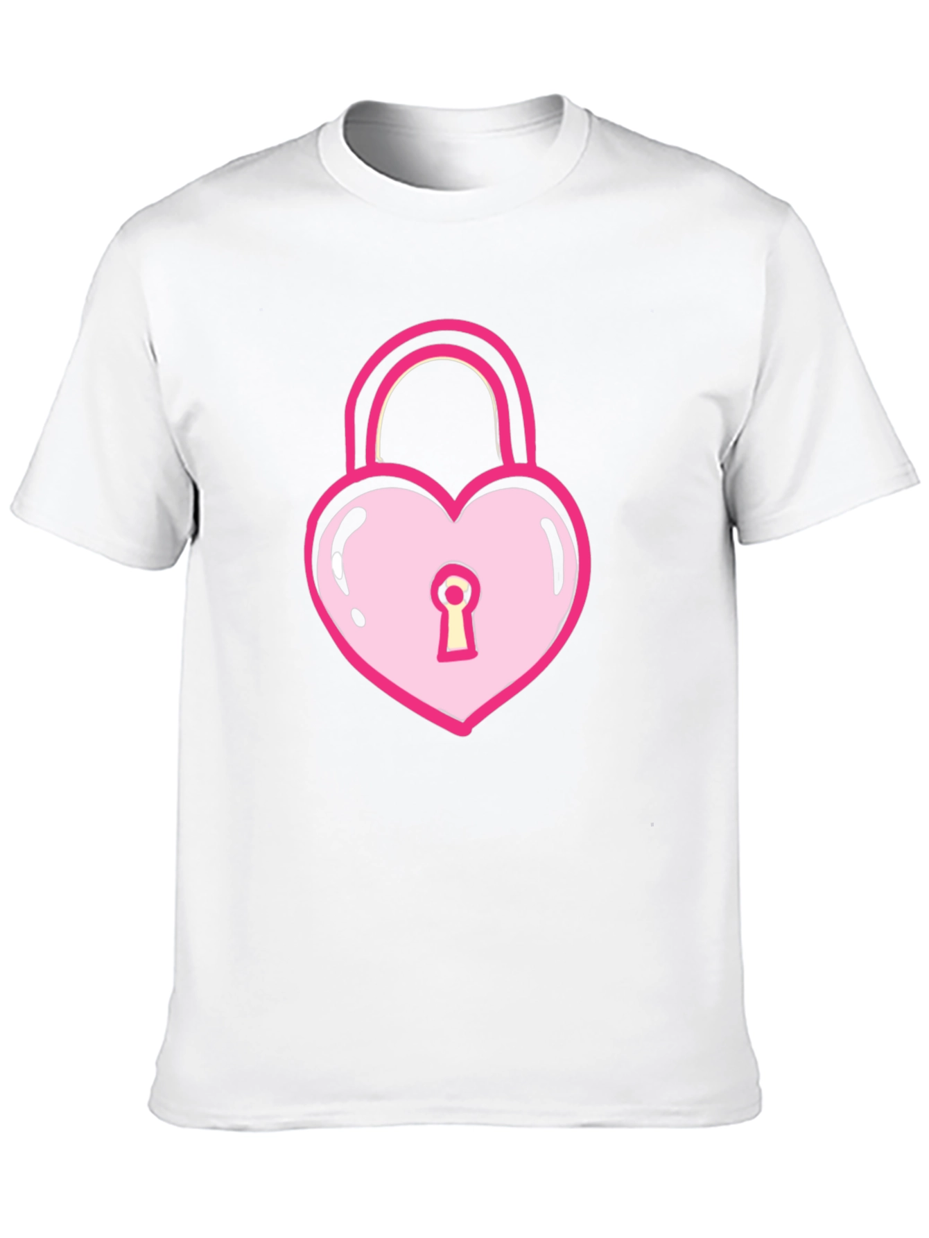 Heart Lock T-Shirt - Sweet & Edgy Style