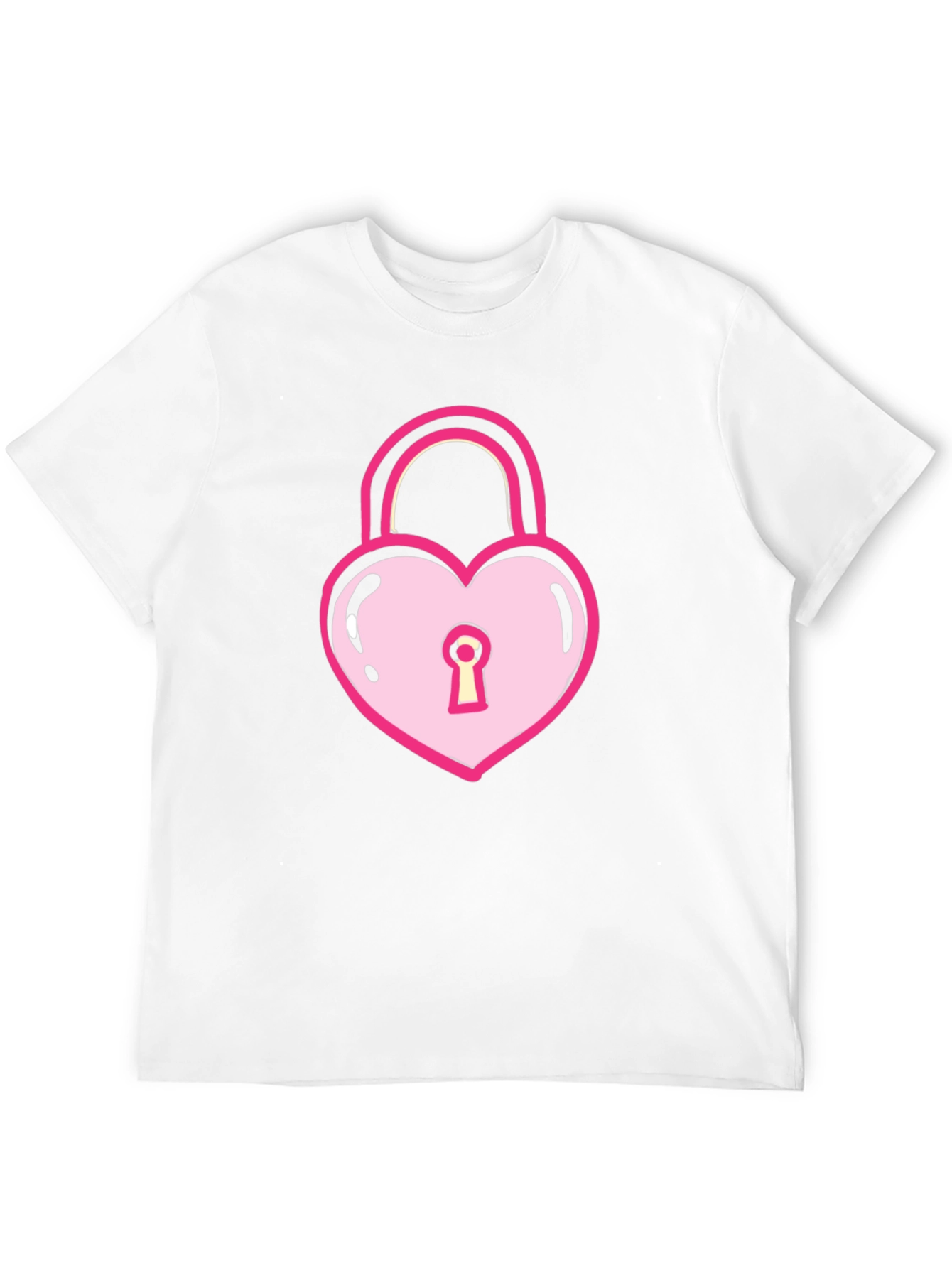 Heart Lock T-Shirt - Sweet & Edgy Style