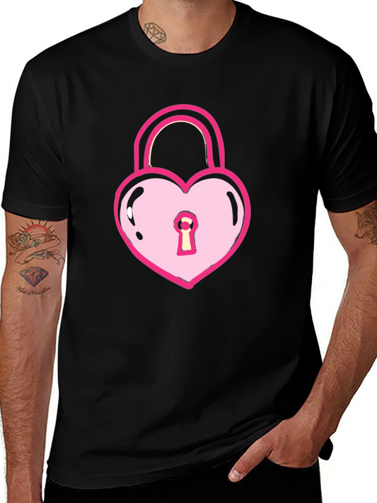 Heart Lock T-Shirt - Sweet & Edgy Style