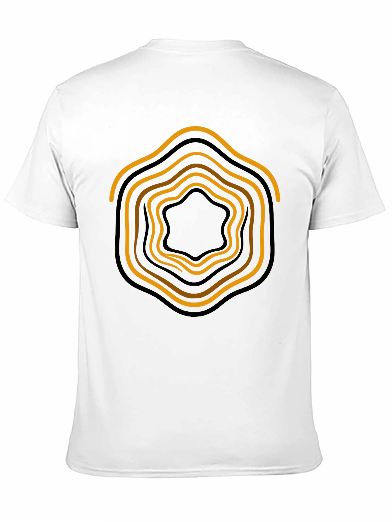 Abstract Graphic Print Black T-Shirt