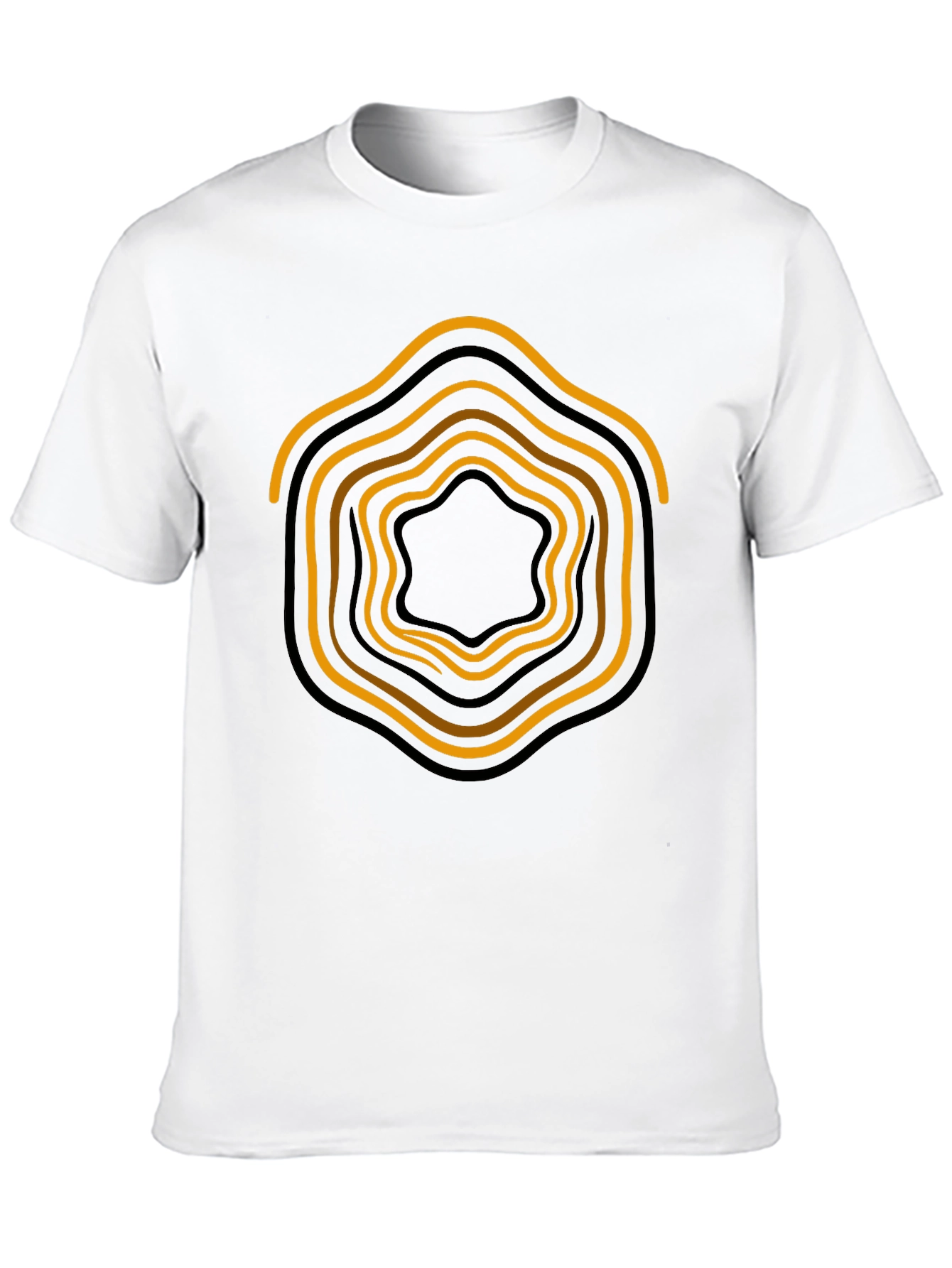 Abstract Graphic Print Black T-Shirt