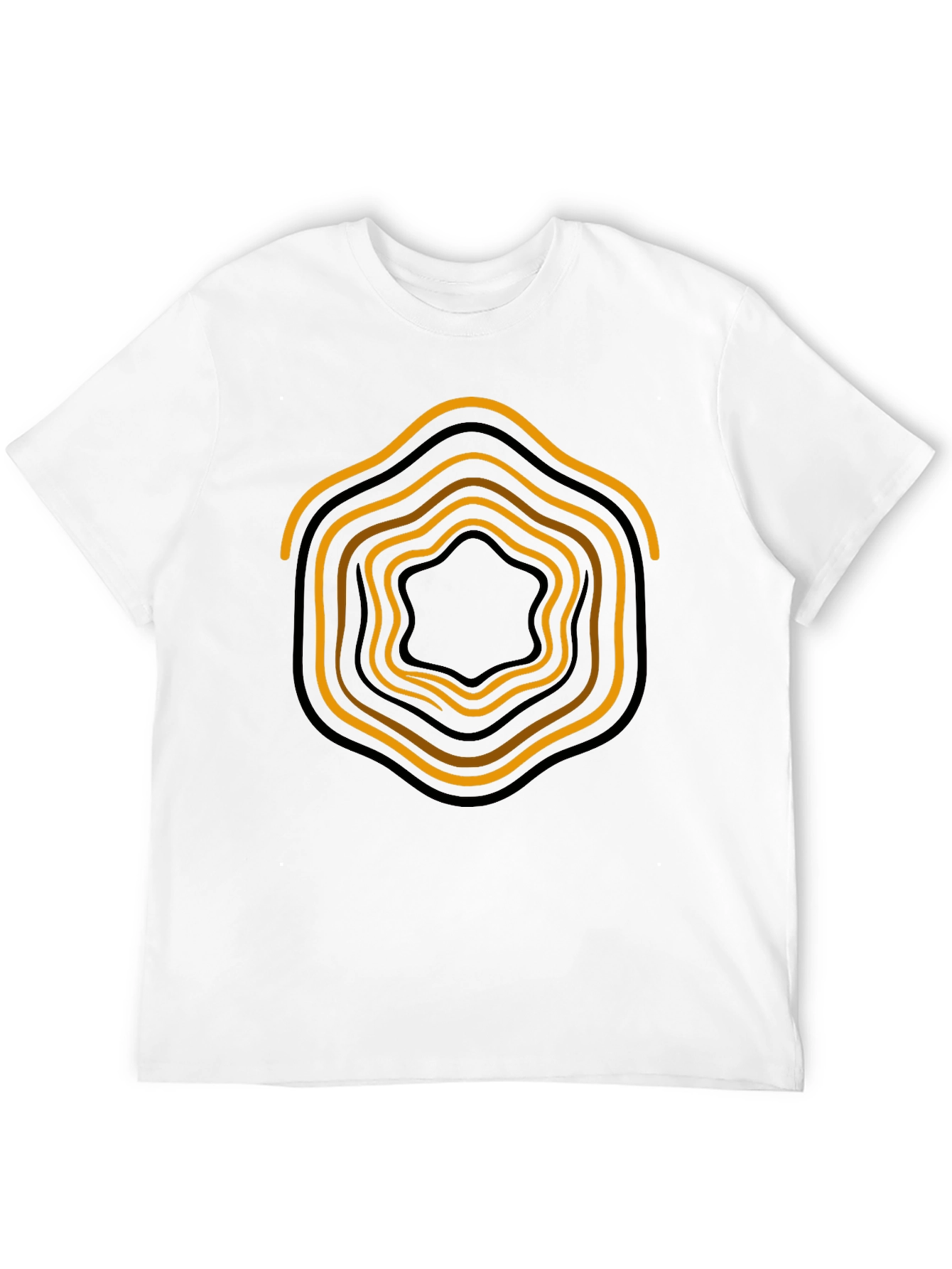 Abstract Graphic Print Black T-Shirt