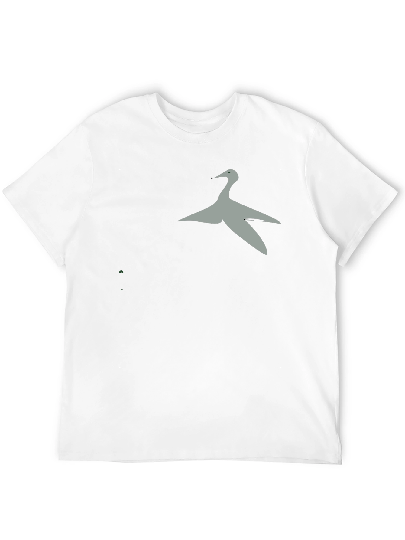 Mens Black T-Shirt with Crane Design