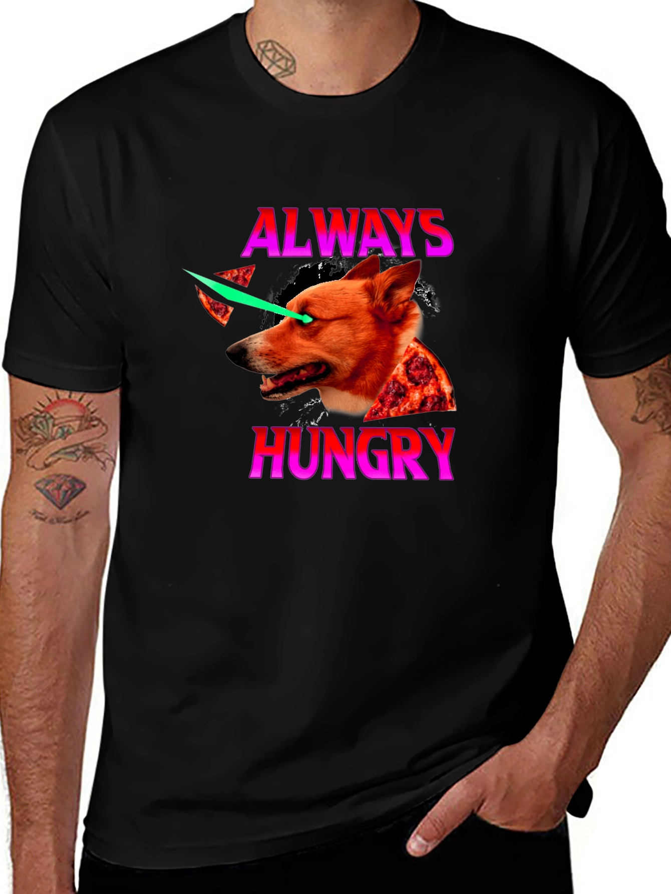 Always Hungry Dog Graphic T-Shirt