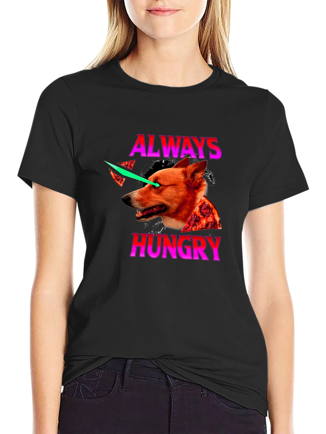 Always Hungry Dog Graphic T-Shirt