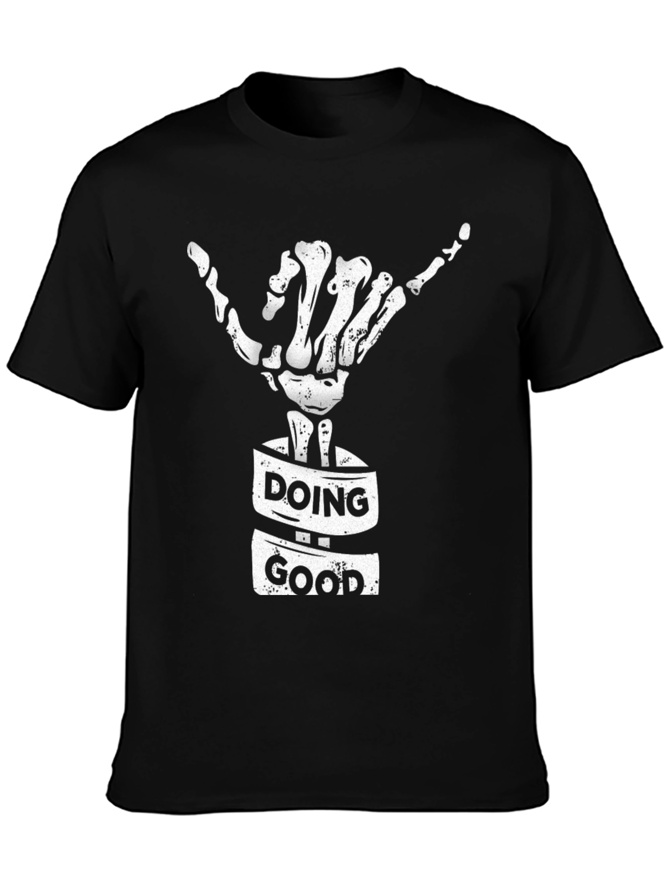 Doing Good Skeleton Hand T-Shirt - Black