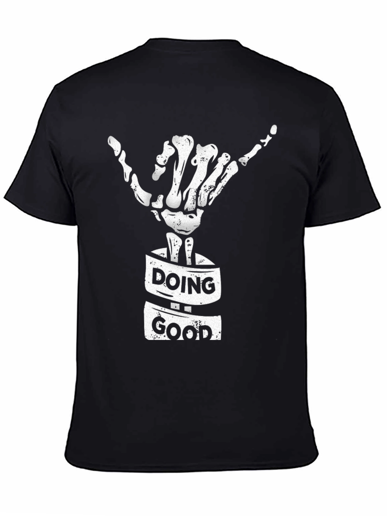 Doing Good Skeleton Hand T-Shirt - Black