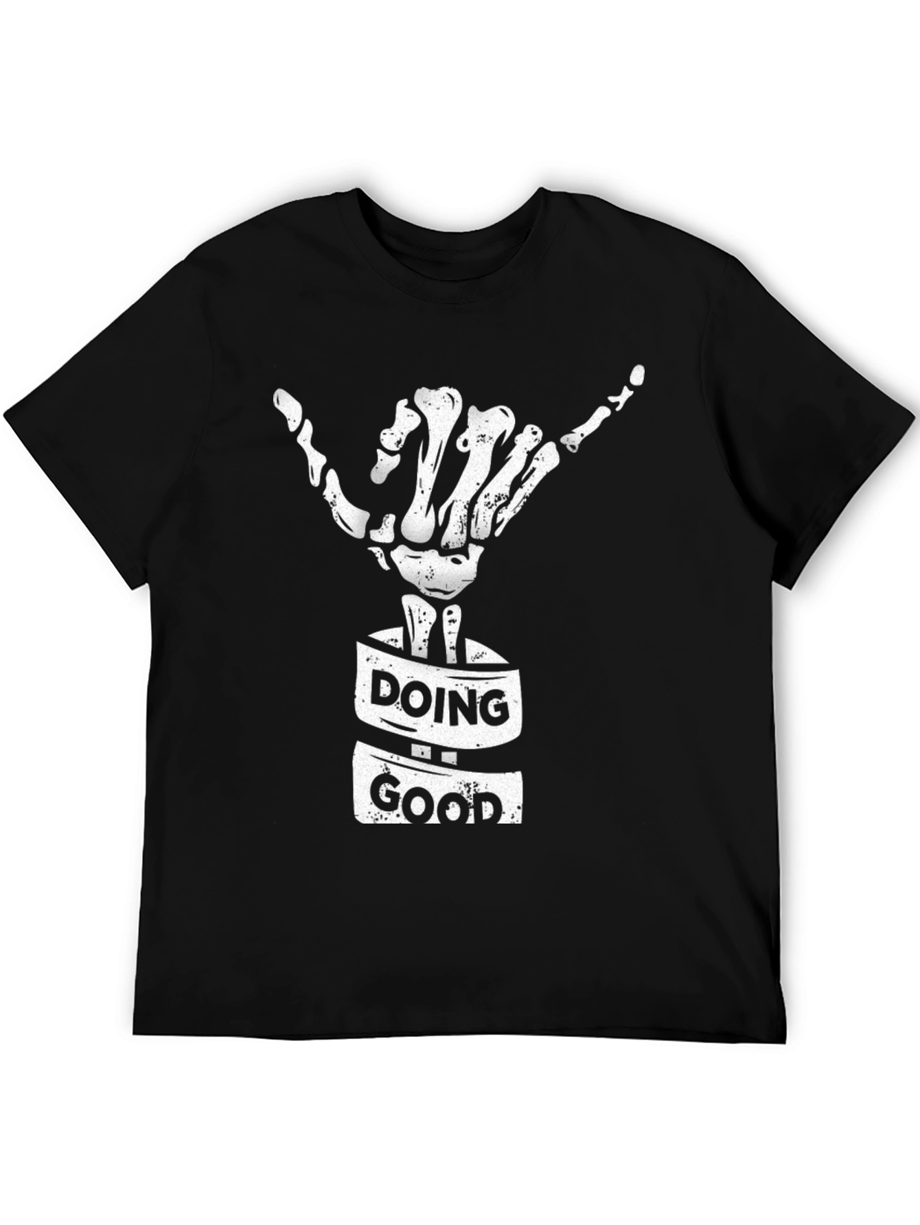 Doing Good Skeleton Hand T-Shirt - Black