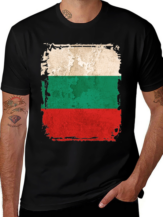 Bulgaria Flag Distressed Mens T-Shirt