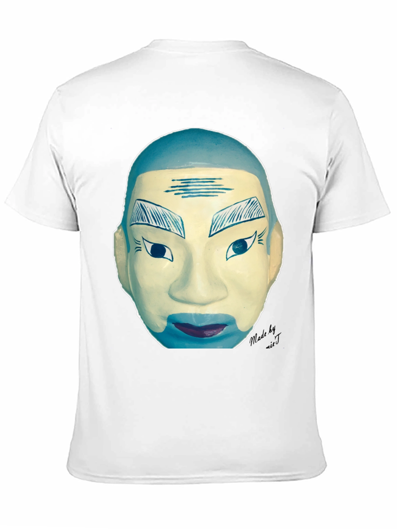 Unique Asian Art Face Graphic T-Shirt