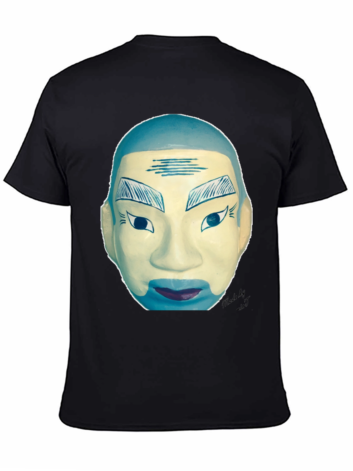 Unique Asian Art Face Graphic T-Shirt