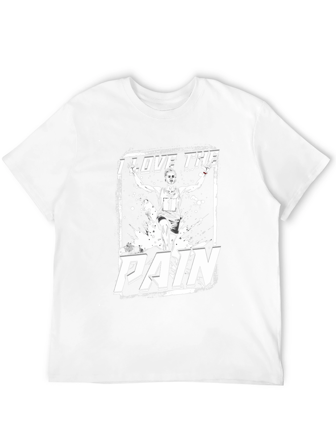 I Love The Pain Graphic Tee - Black