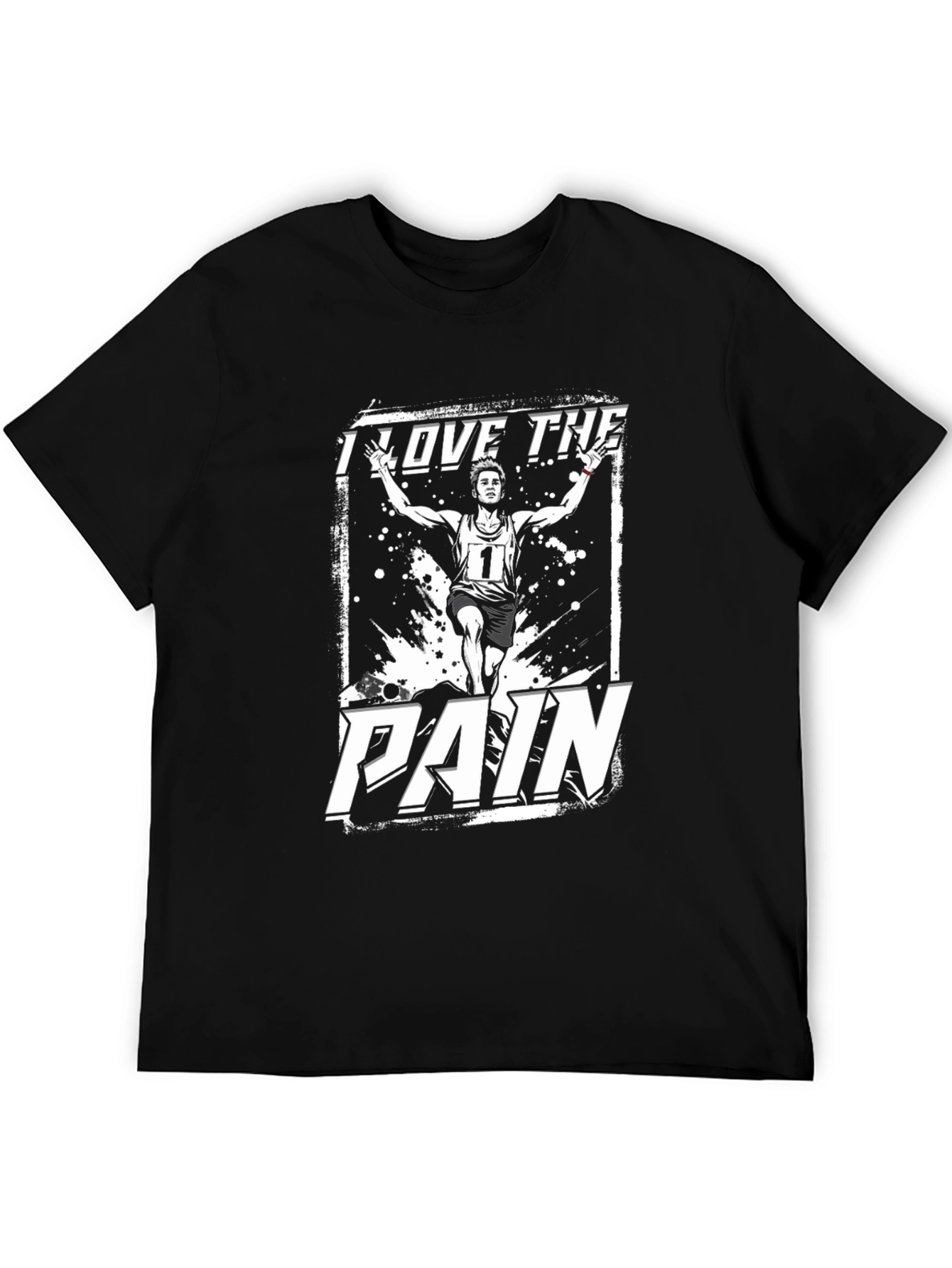 I Love The Pain Graphic Tee - Black