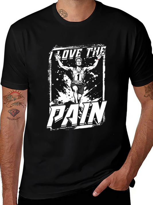 I Love The Pain Graphic Tee - Black