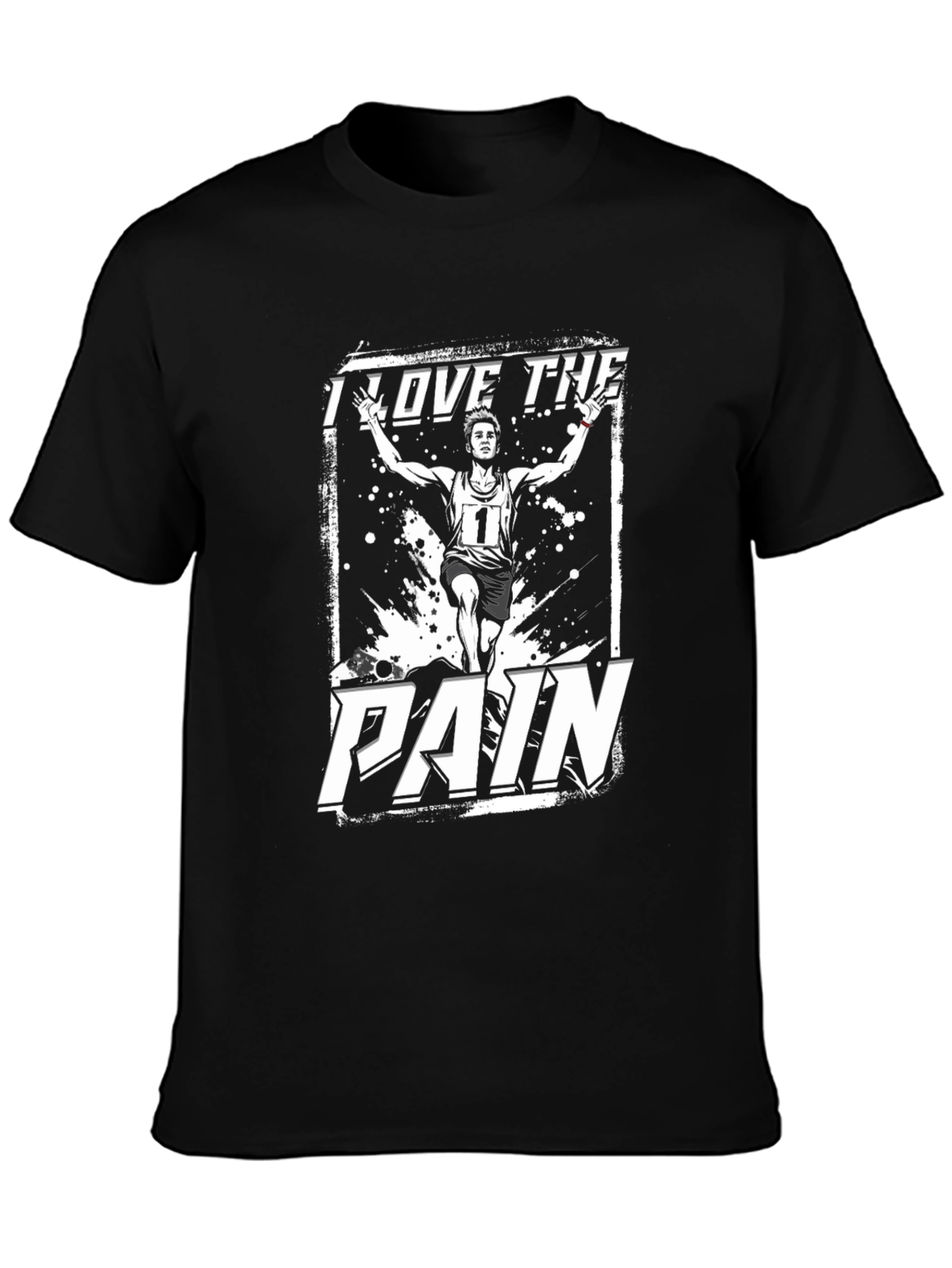 I Love The Pain Graphic Tee - Black