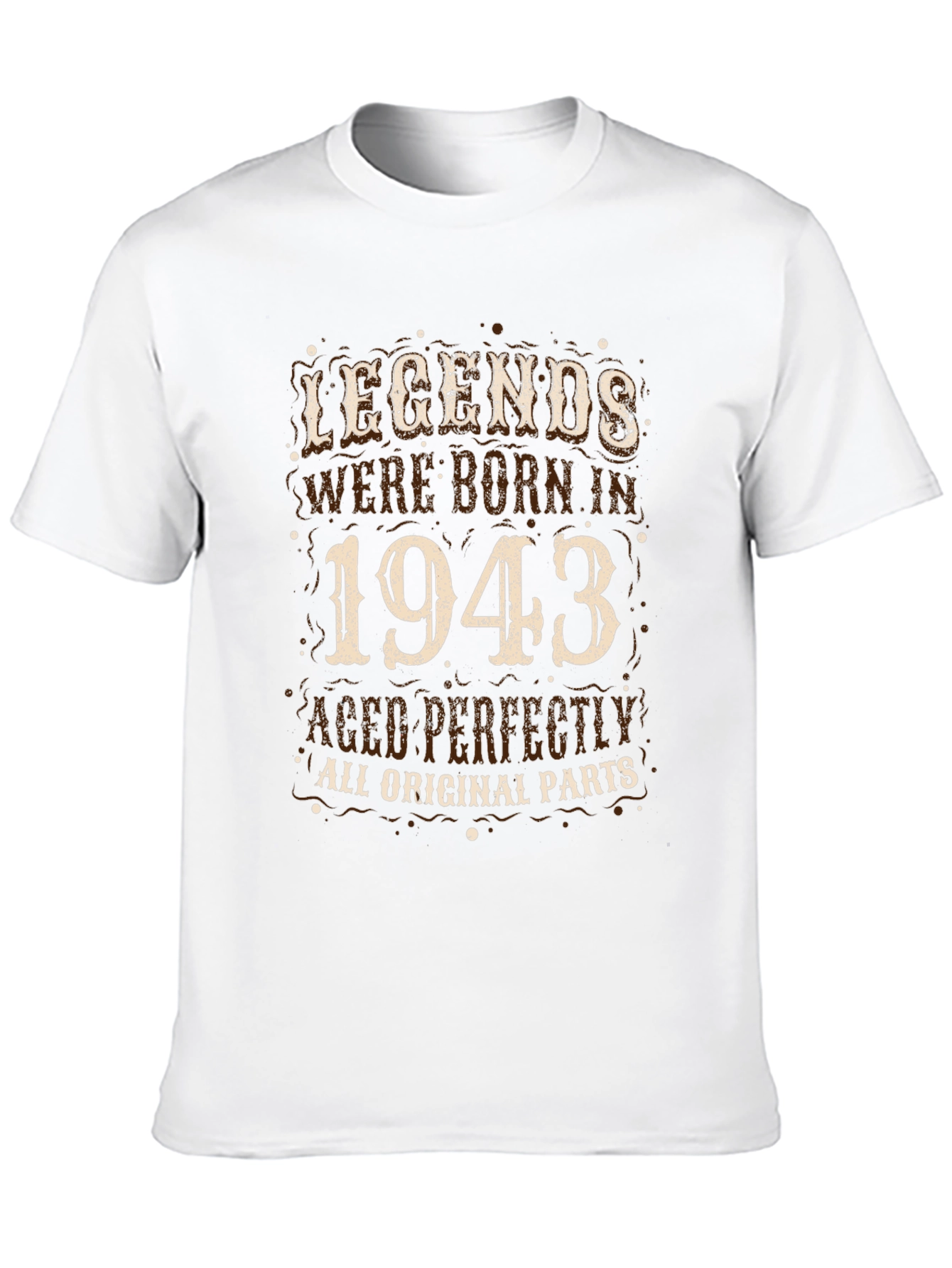 Legends Born In 1943 Black Graphic Tee