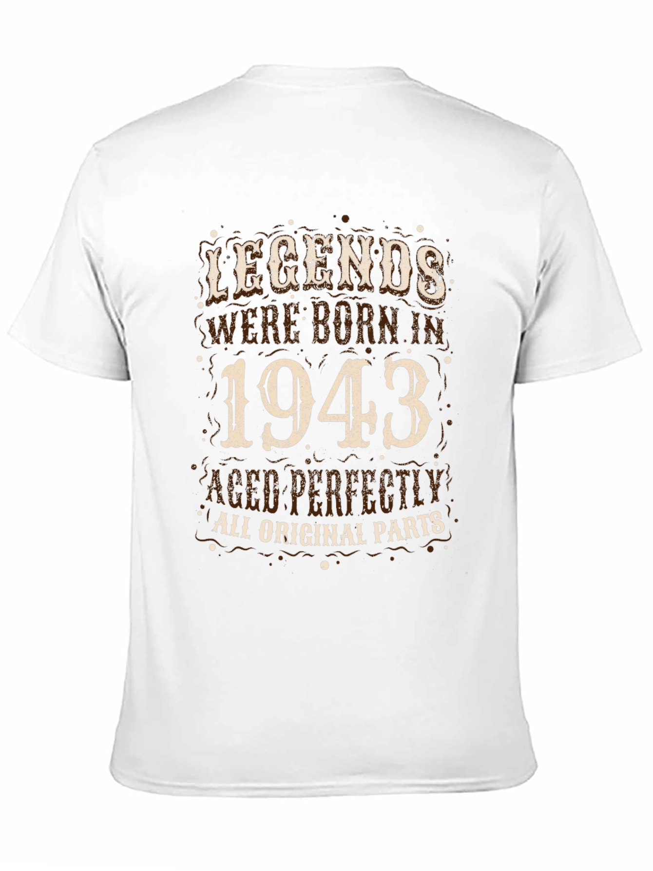 Legends Born In 1943 Black Graphic Tee