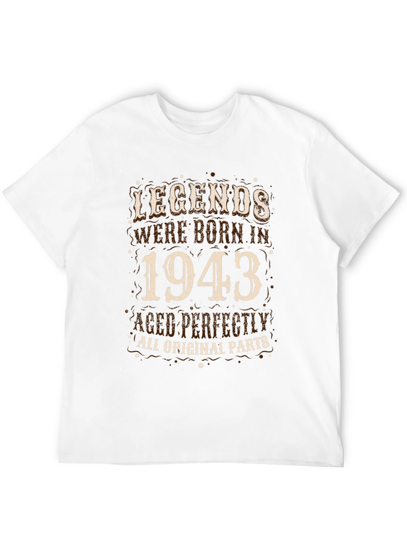 Legends Born In 1943 Black Graphic Tee