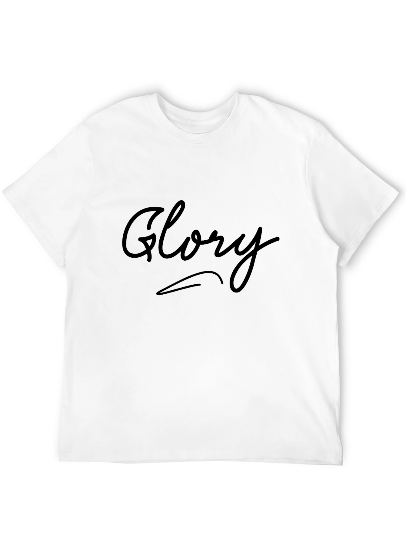 Glory Script Black T-Shirt - Casual Cotton Tee