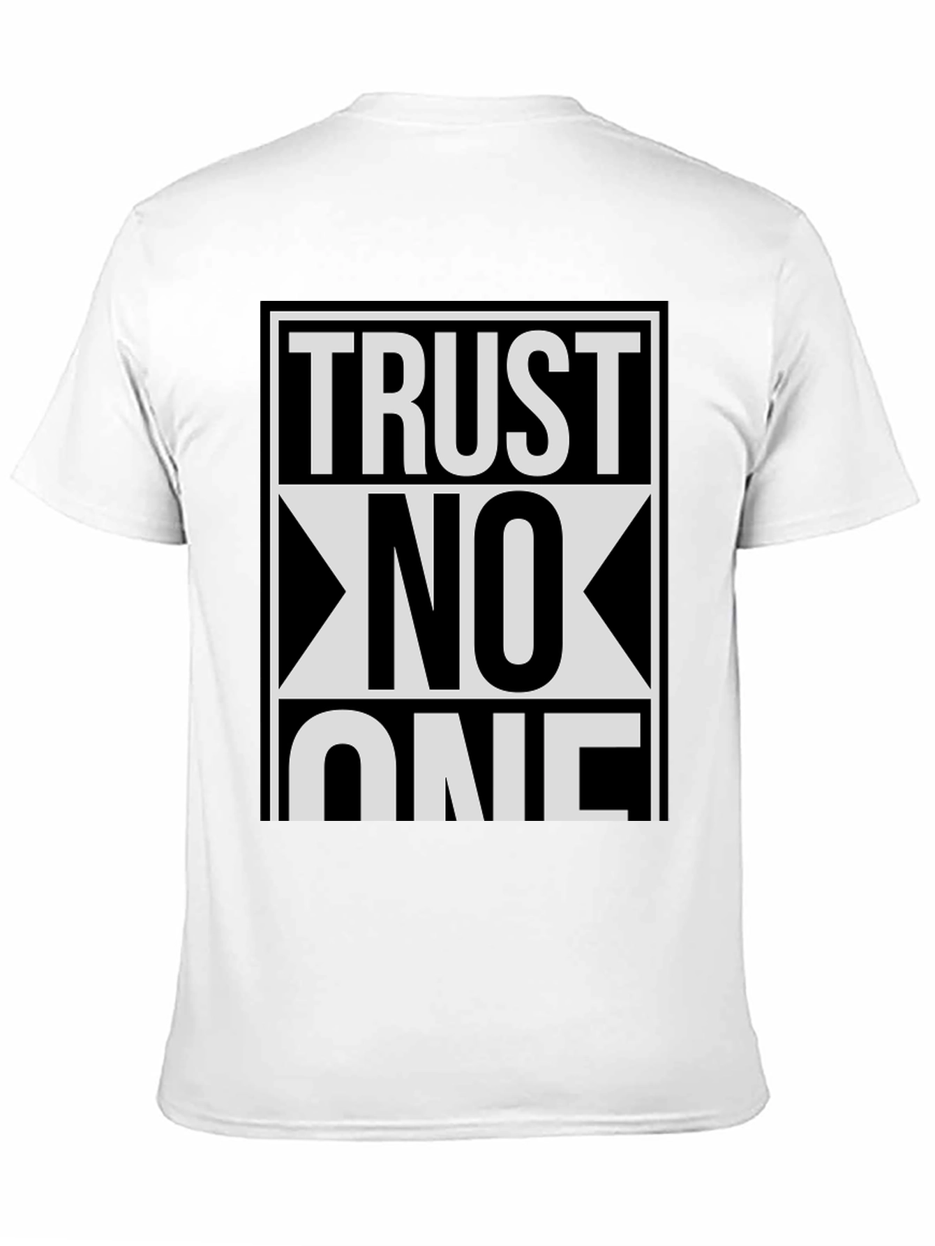 Trust No One Graphic Tee - Black Cotton Blend