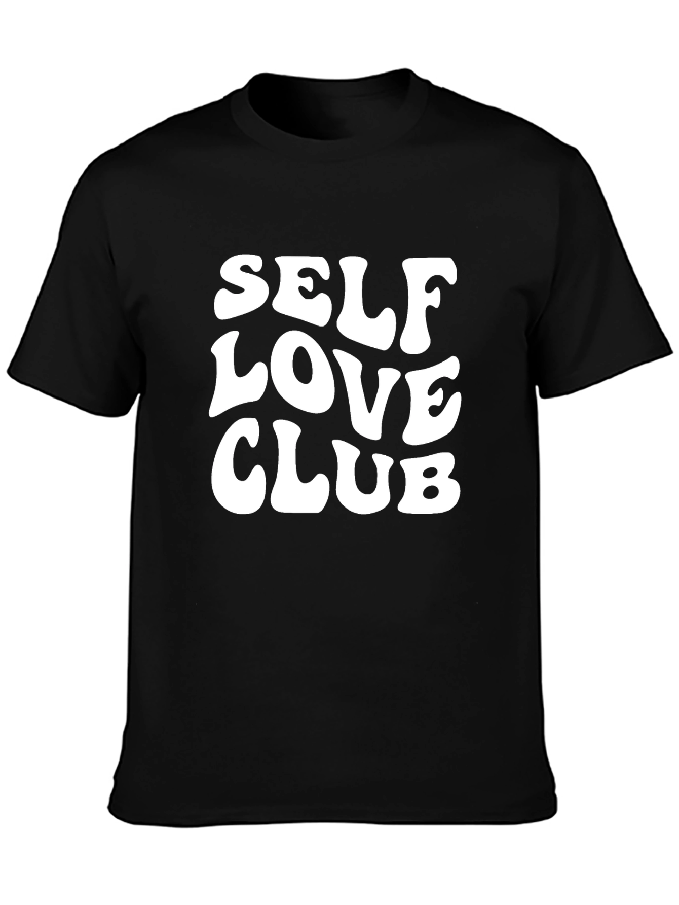 Self Love Club Graphic Tee - Black Cotton T-Shirt