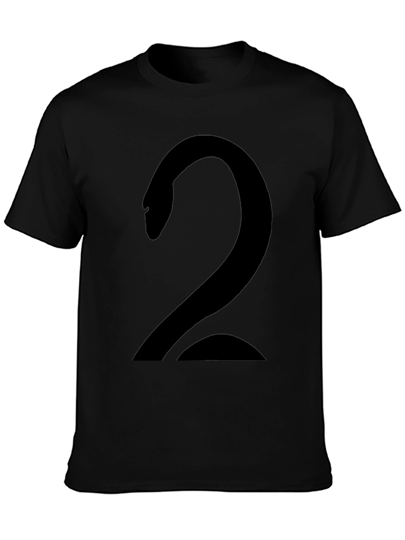 Bold Number Two Black Graphic Tee