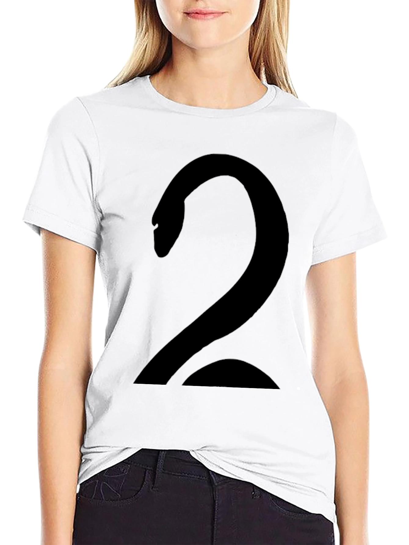 Bold Number Two Black Graphic Tee
