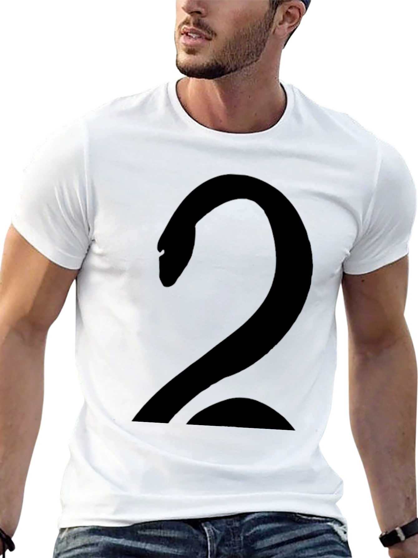 Bold Number Two Black Graphic Tee