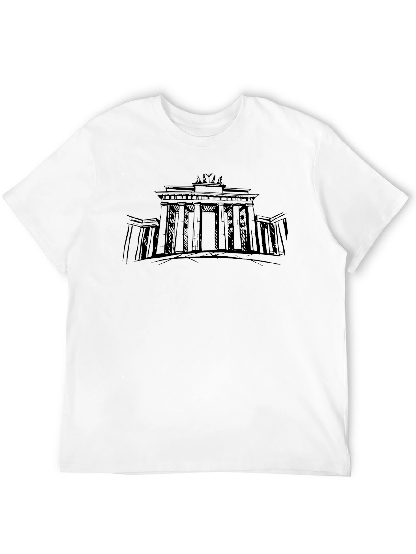 Berlin Brandenburg Gate Graphic Tee - Black