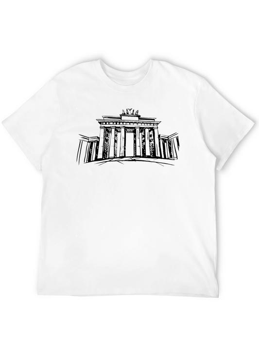 Berlin Brandenburg Gate Graphic Tee - Black