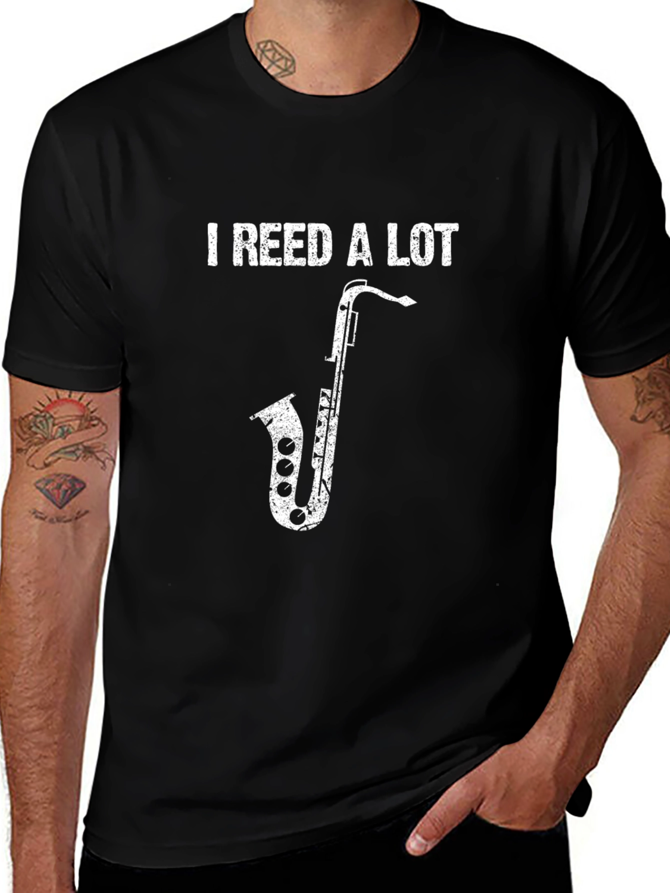 I Reed A Lot Saxophone T-Shirt Funny Musician Tee