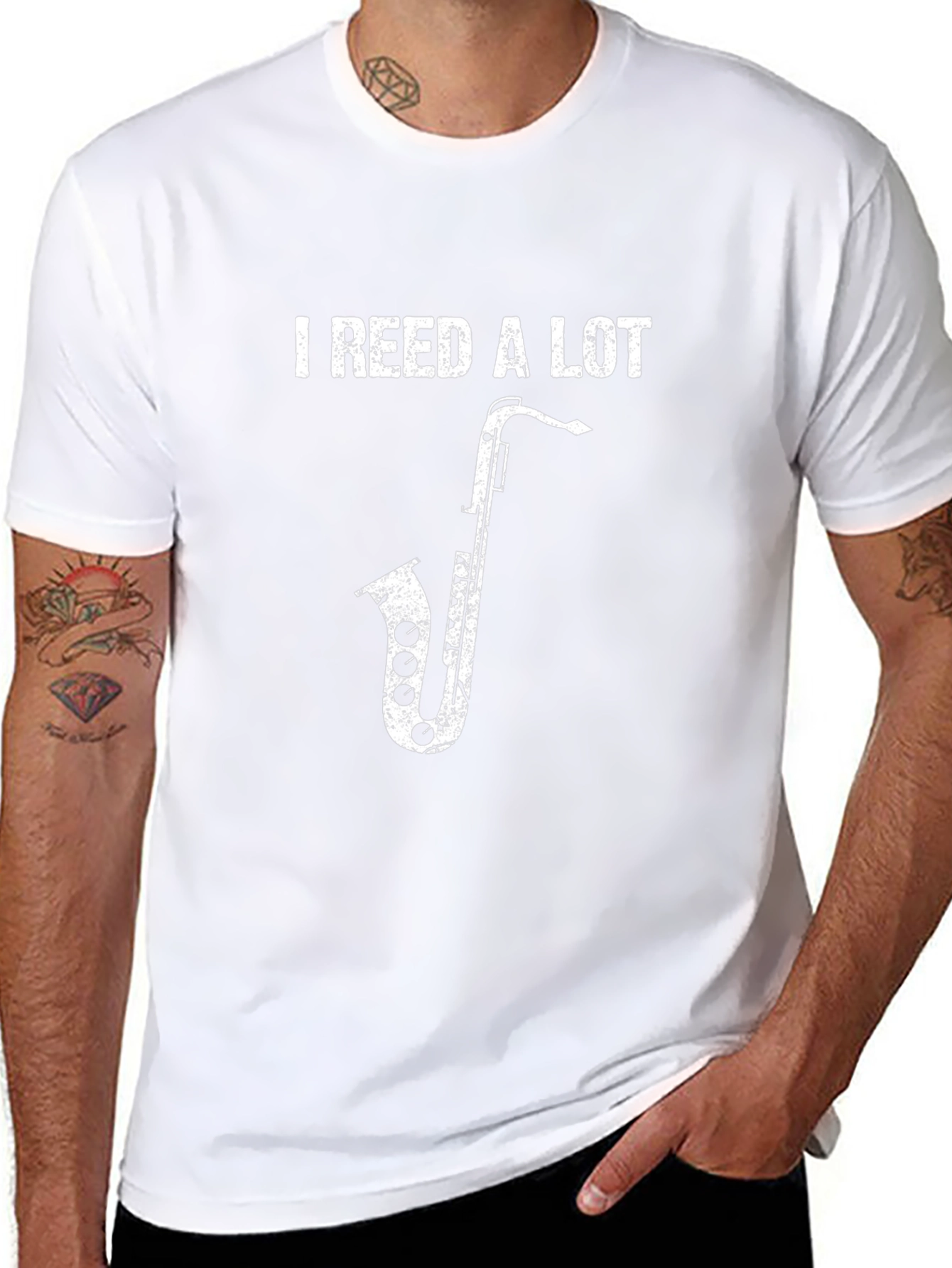 I Reed A Lot Saxophone T-Shirt Funny Musician Tee
