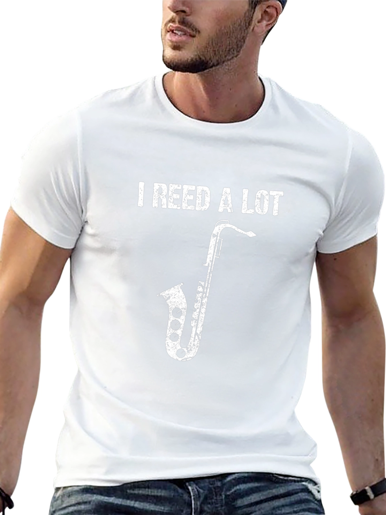 I Reed A Lot Saxophone T-Shirt Funny Musician Tee