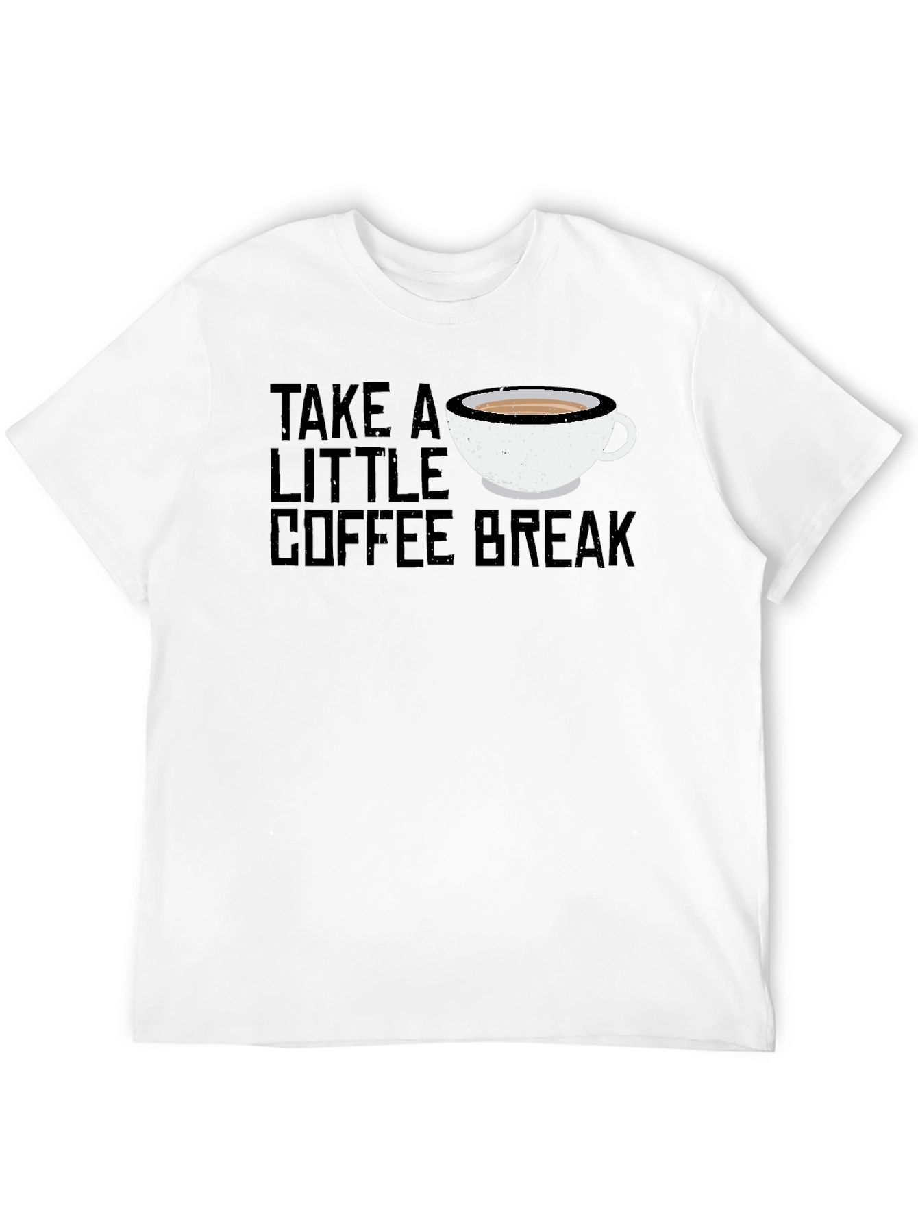 Take A Little Coffee Break Black T-Shirt