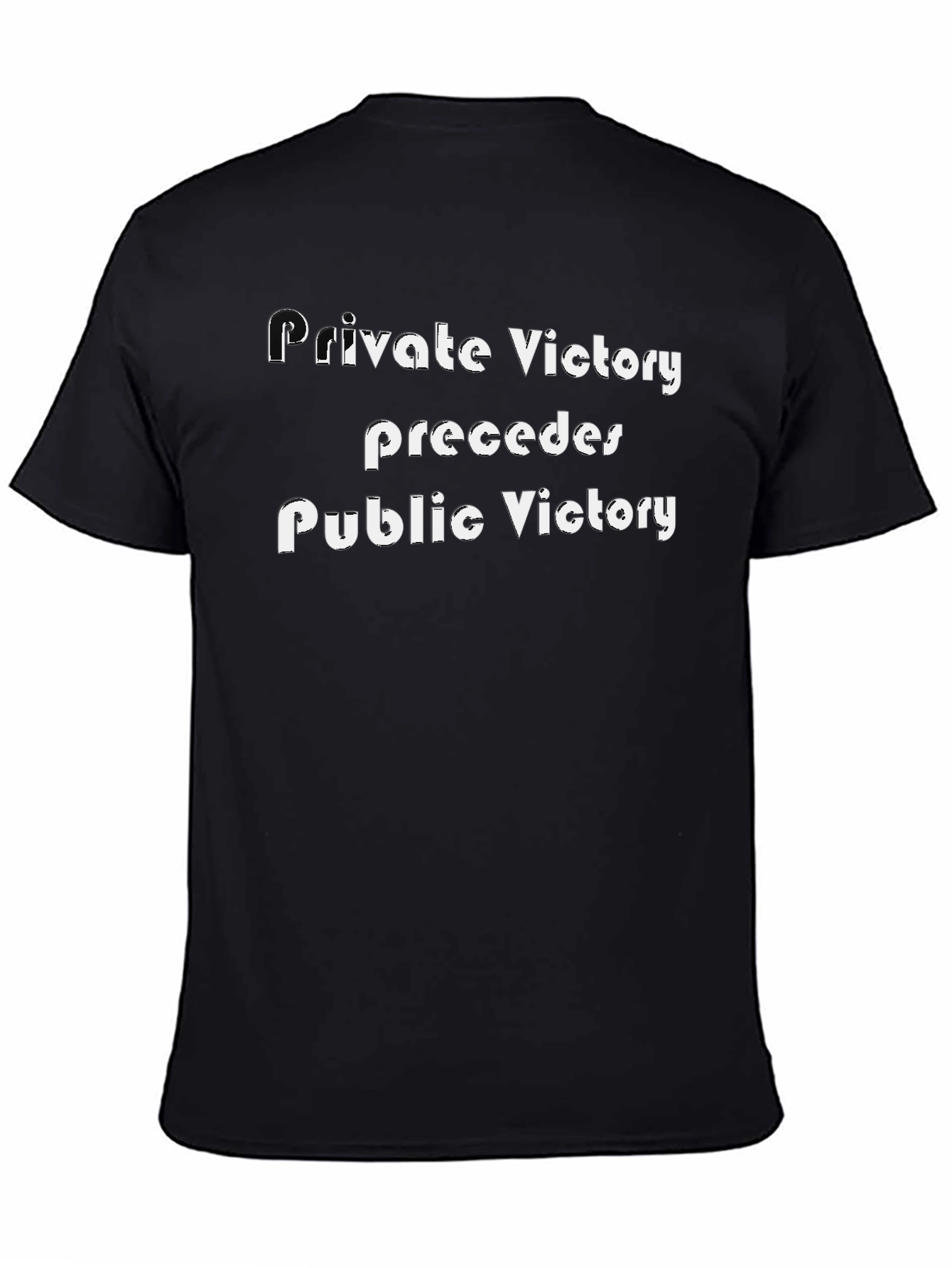Inspirational Victory Quote T-Shirt - Black