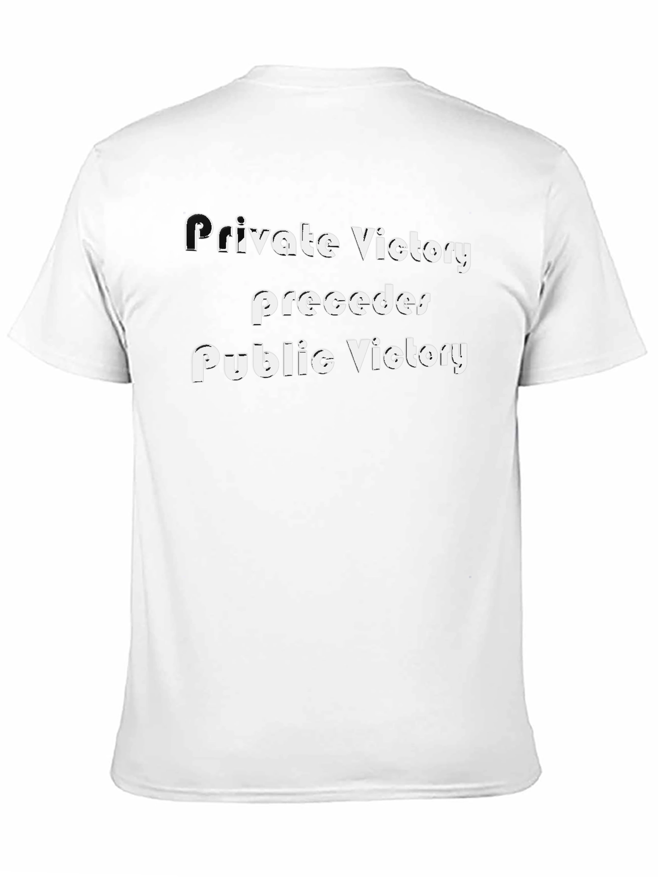 Inspirational Victory Quote T-Shirt - Black