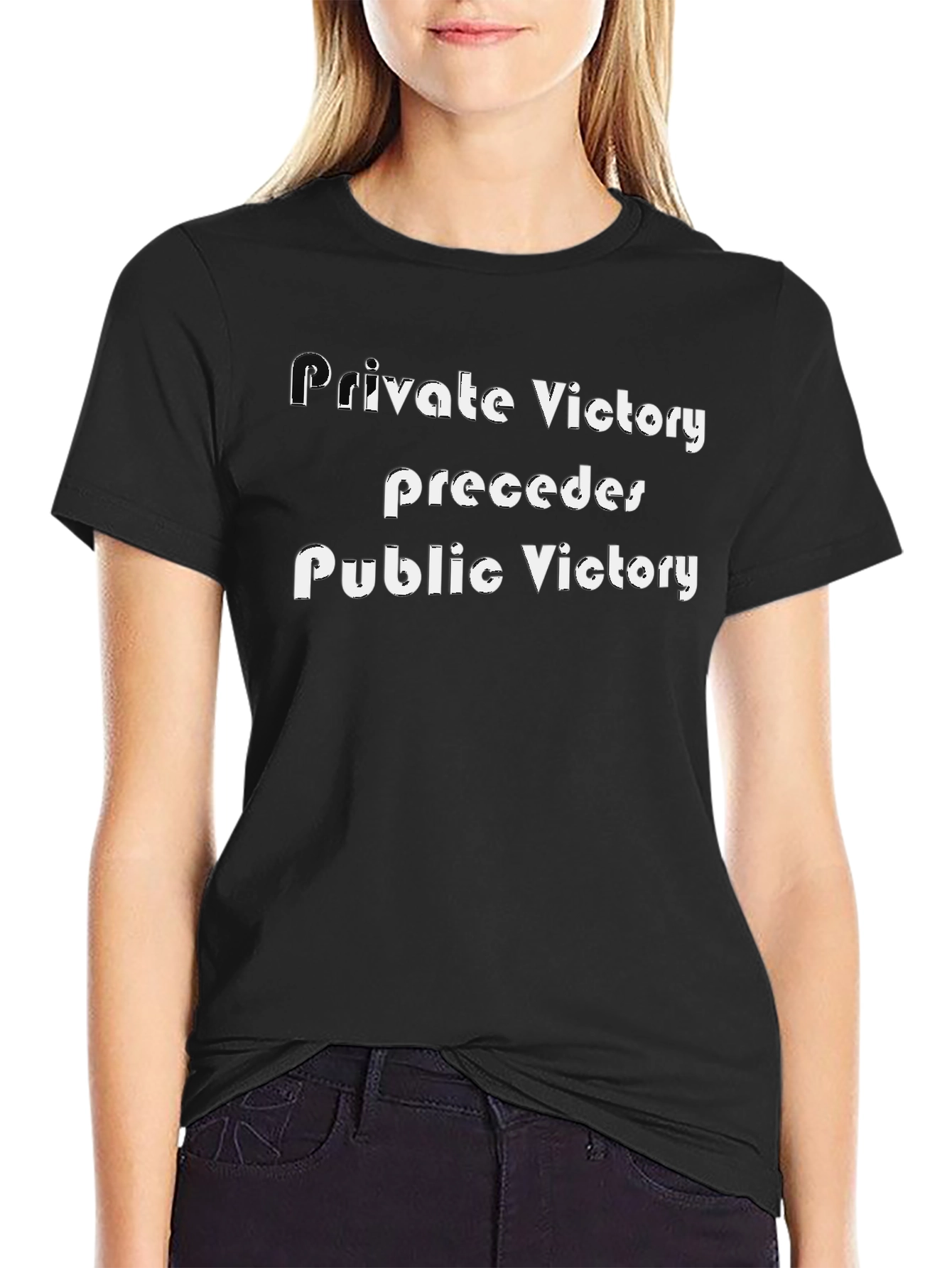 Inspirational Victory Quote T-Shirt - Black