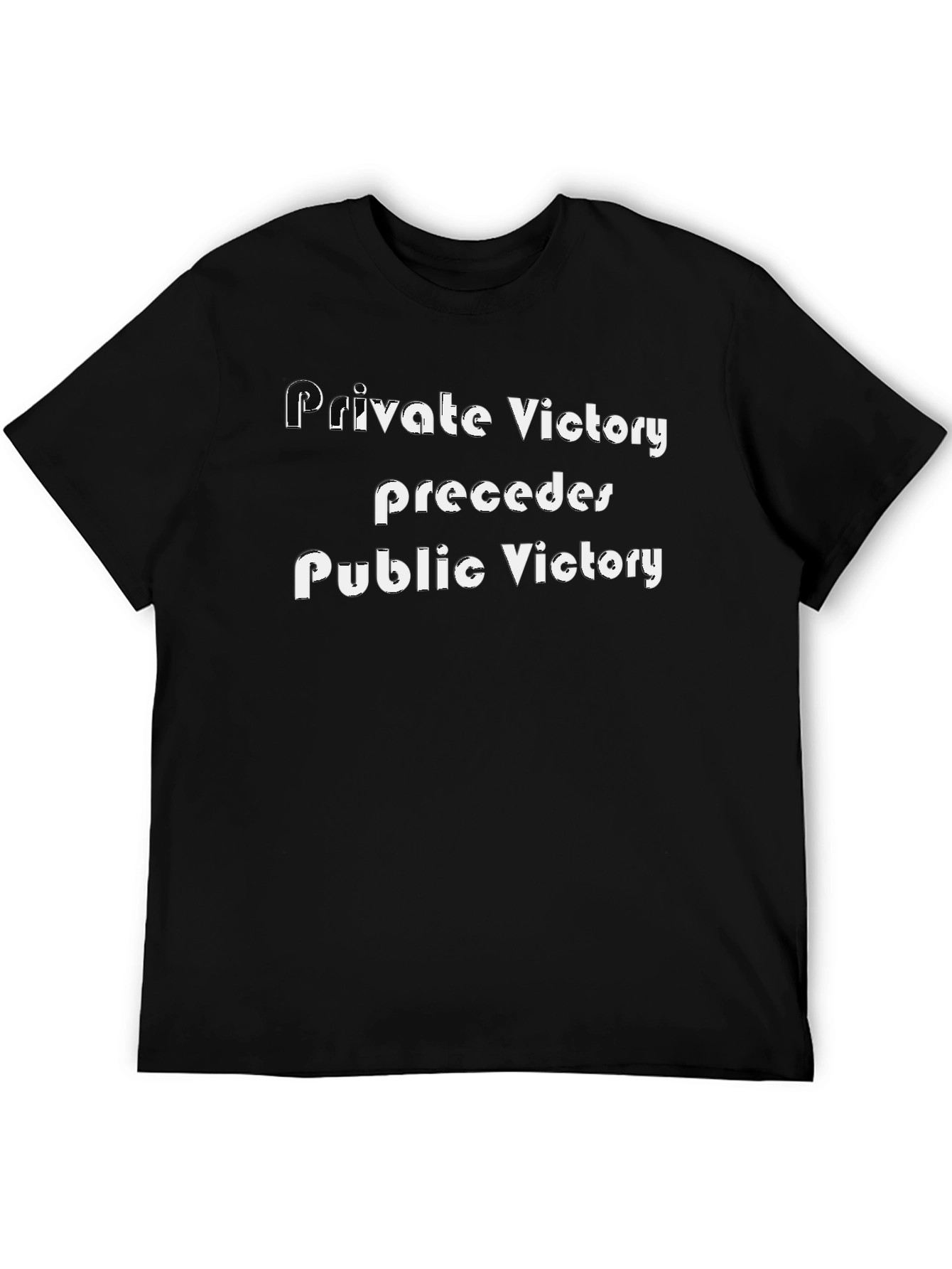 Inspirational Victory Quote T-Shirt - Black