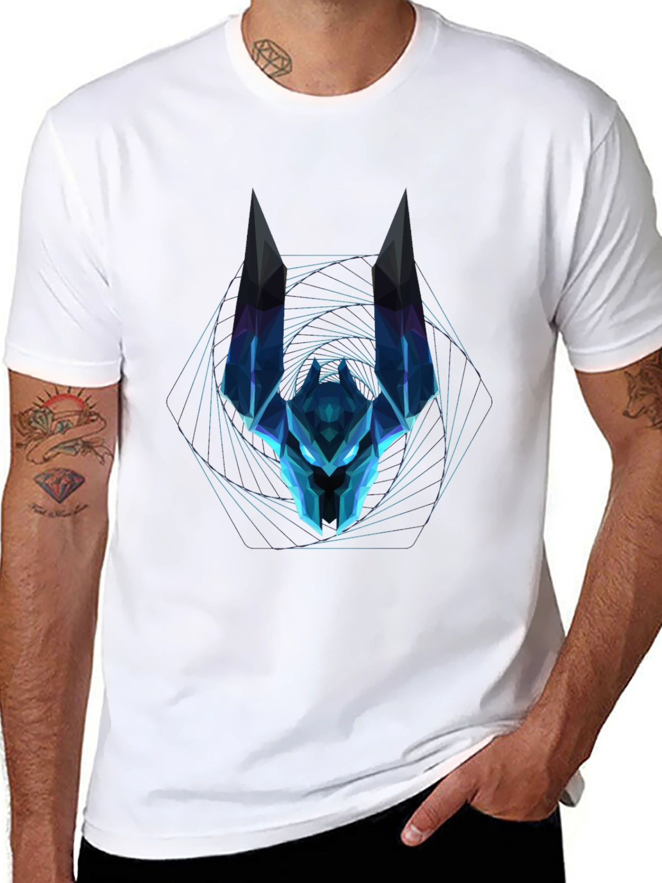 Geometric Anubis T-Shirt - Cool Graphic Tee