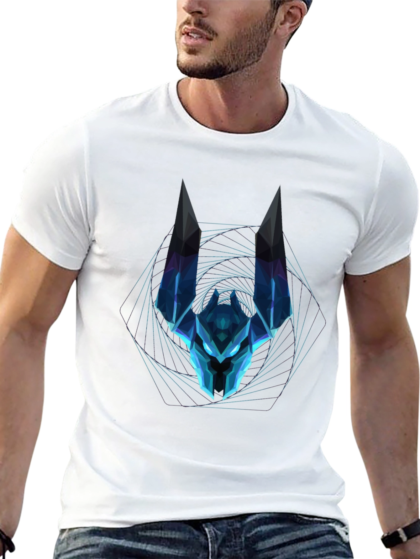 Geometric Anubis T-Shirt - Cool Graphic Tee
