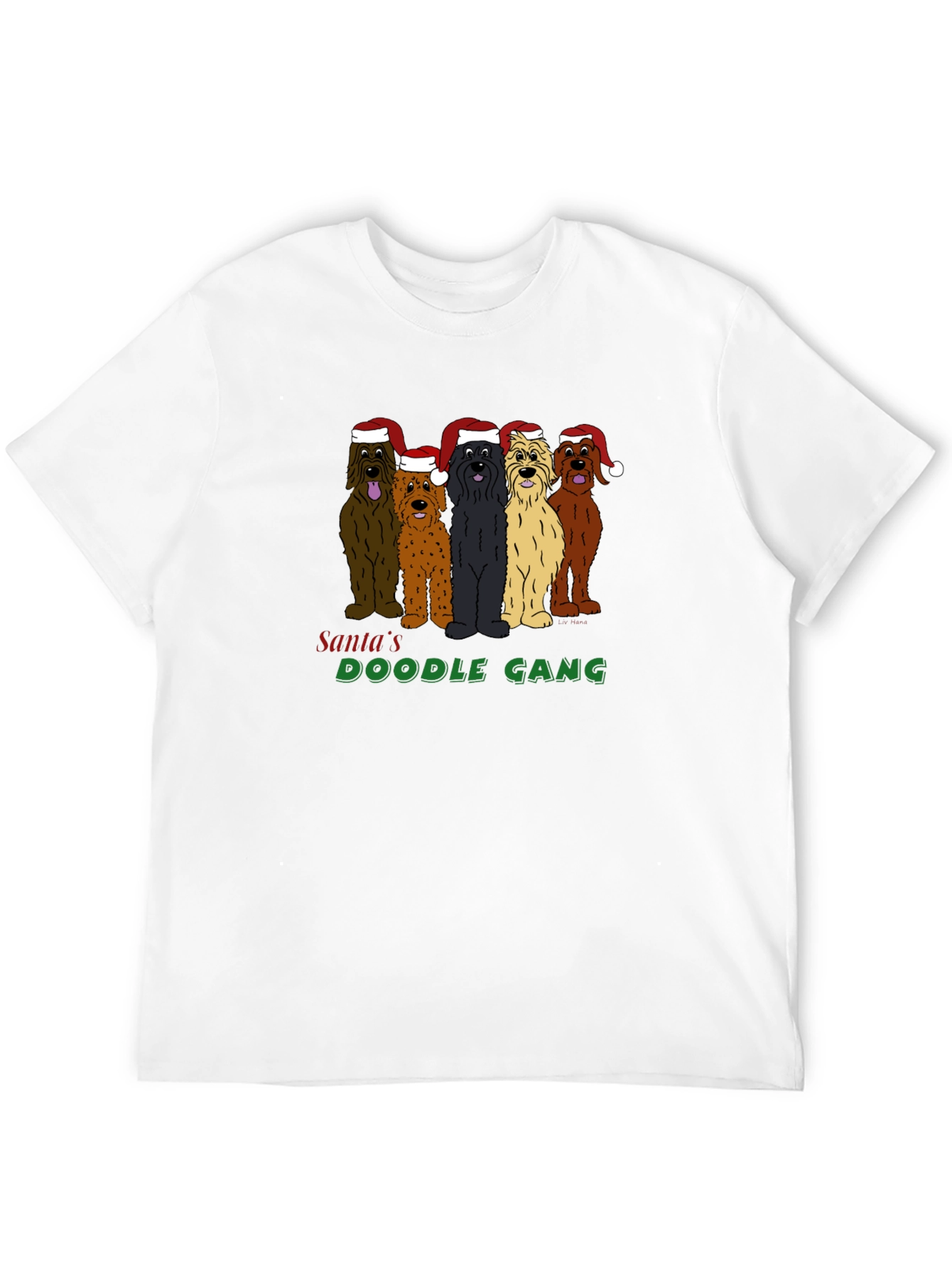Santas Doodle Gang T-Shirt: Holiday Fun!