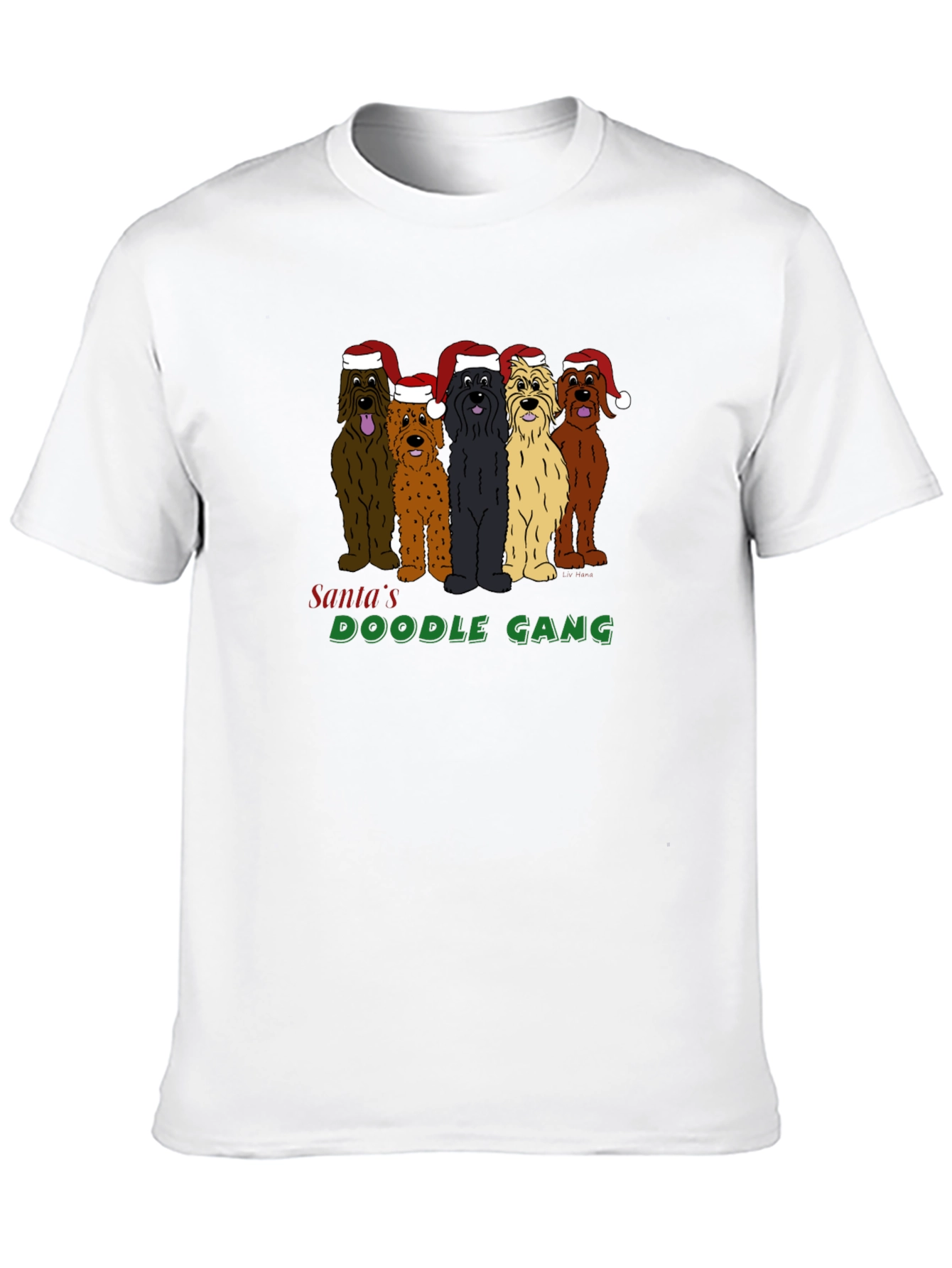 Santas Doodle Gang T-Shirt: Holiday Fun!
