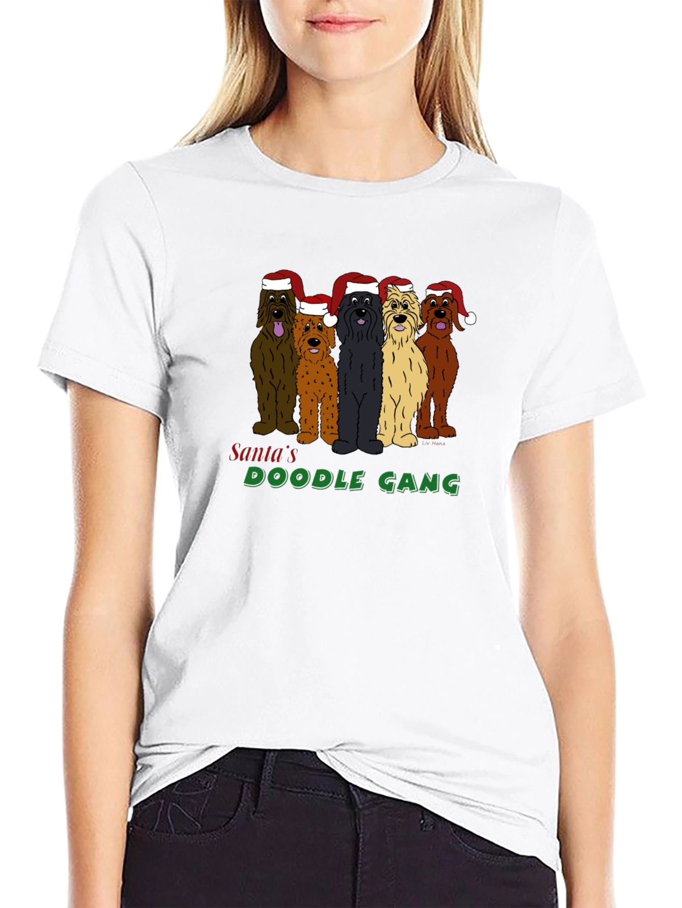 Santas Doodle Gang T-Shirt: Holiday Fun!