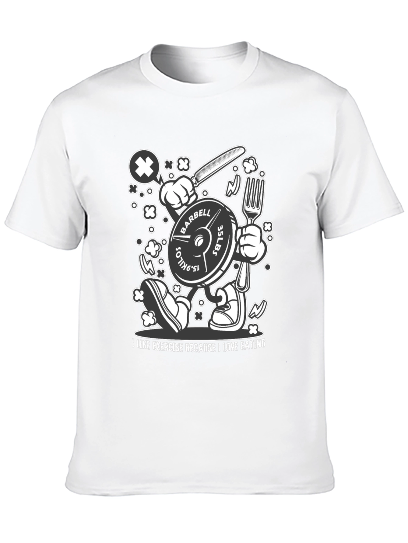 Funny Workout T-Shirt: Exercise Because I Love Eating