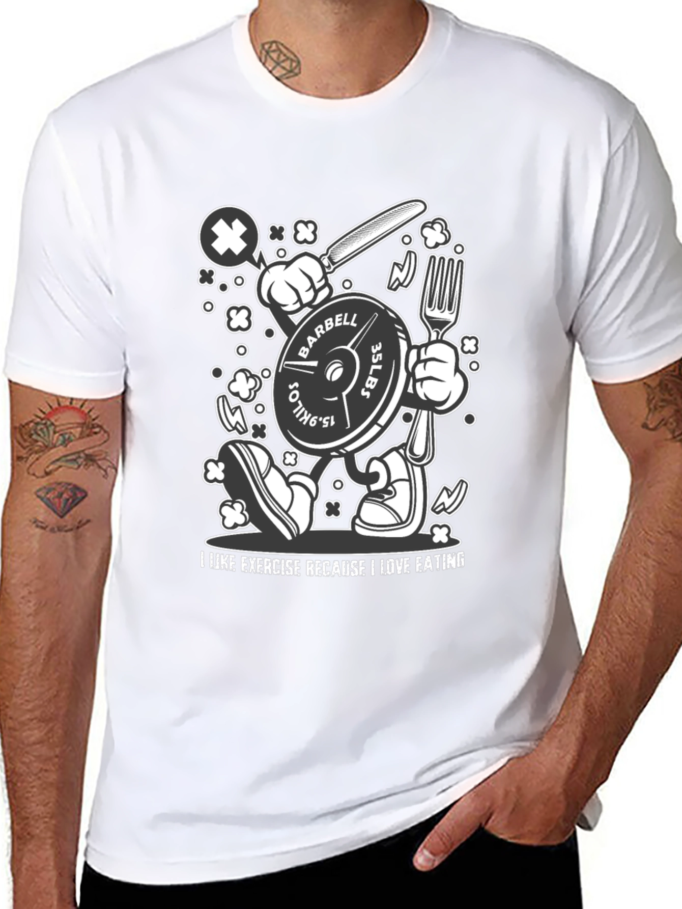 Funny Workout T-Shirt: Exercise Because I Love Eating