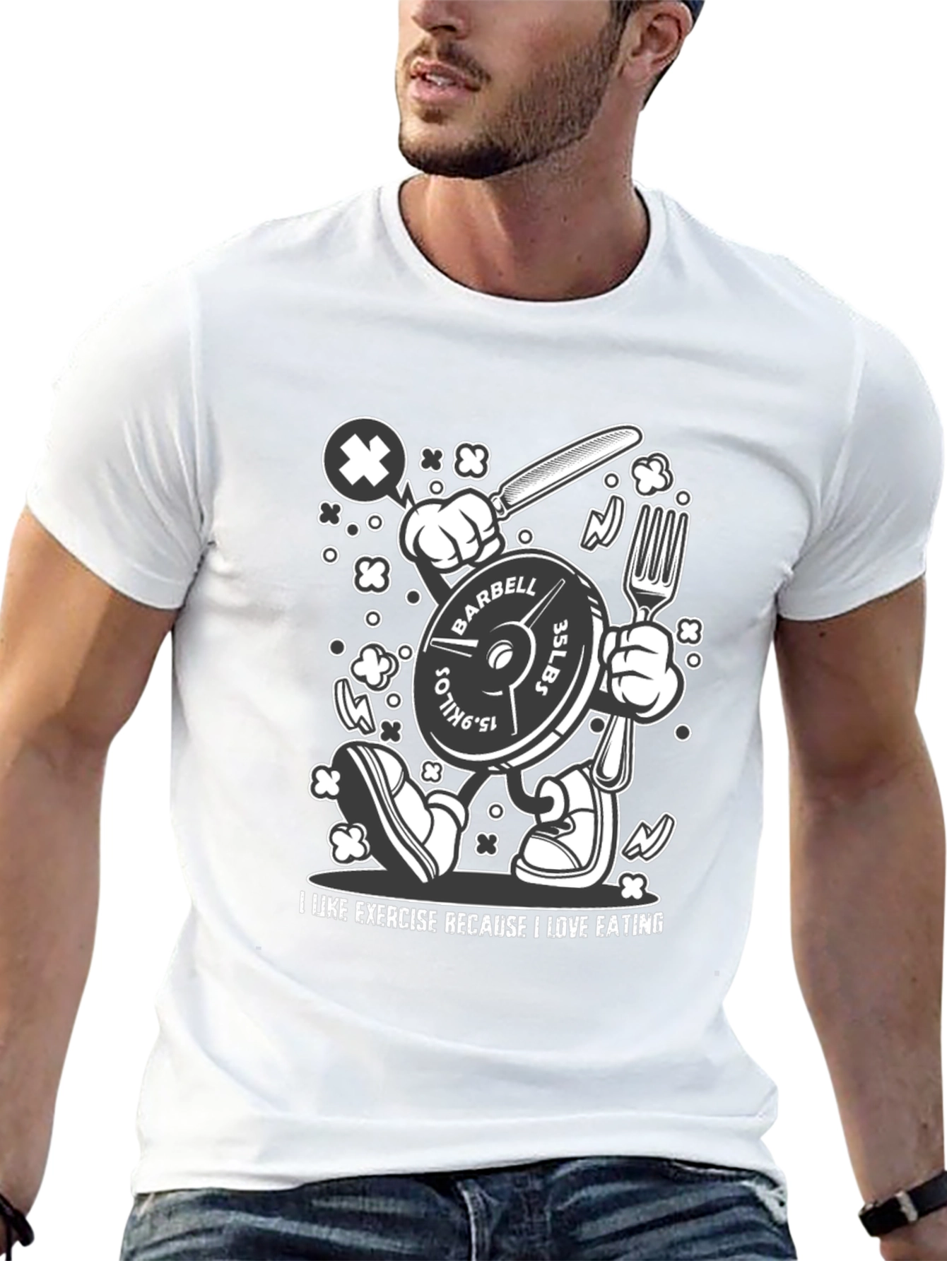Funny Workout T-Shirt: Exercise Because I Love Eating