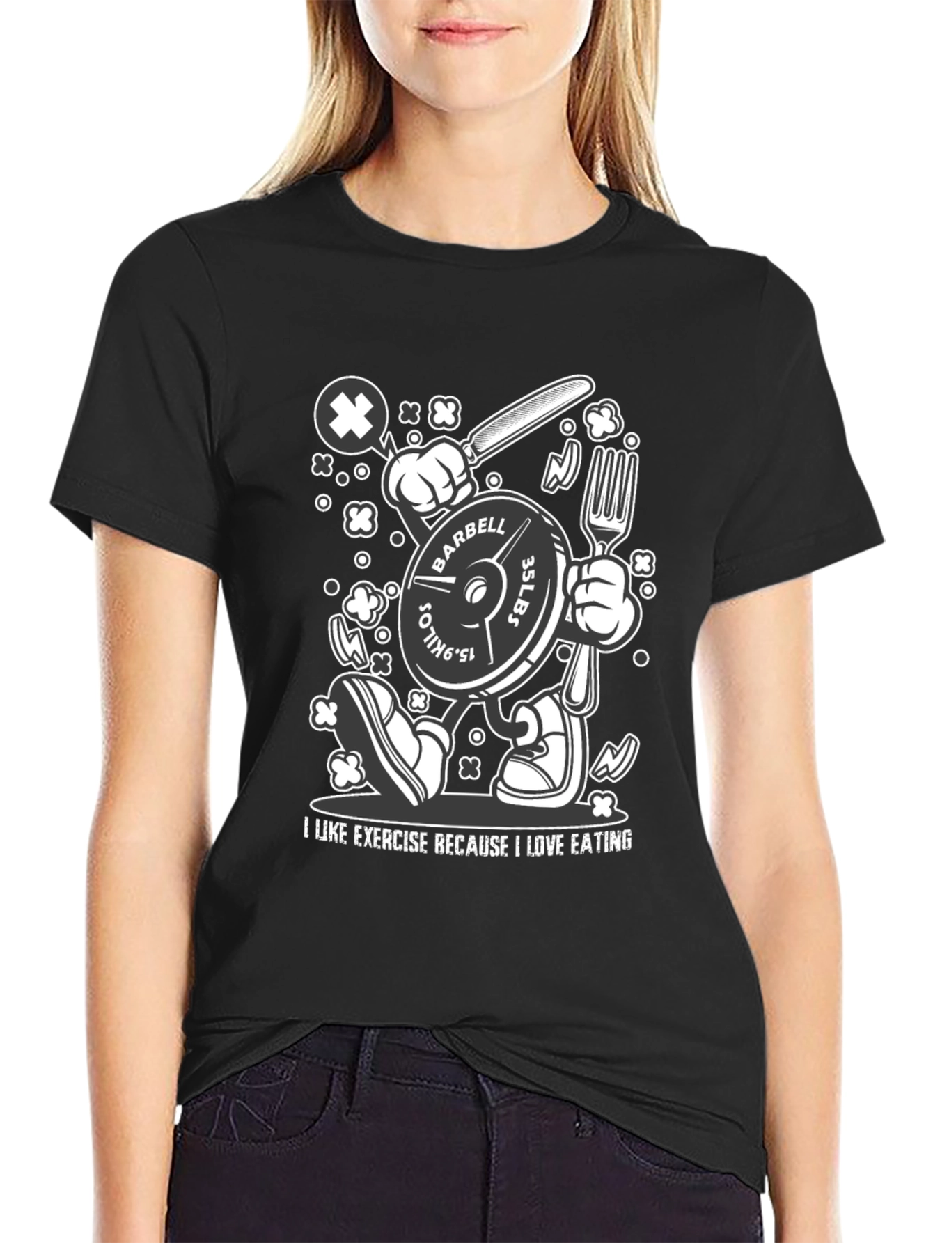 Funny Workout T-Shirt: Exercise Because I Love Eating
