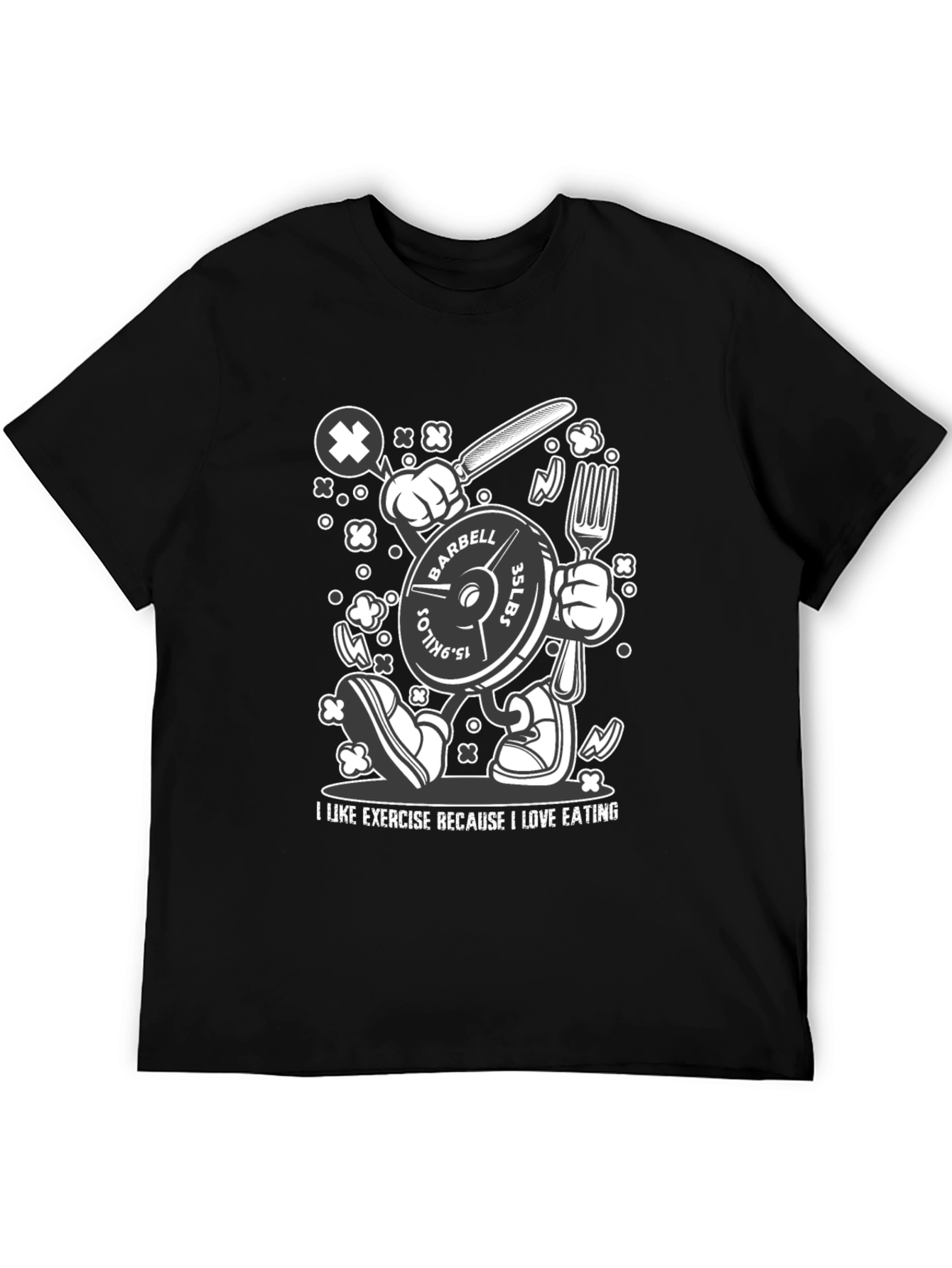 Funny Workout T-Shirt: Exercise Because I Love Eating