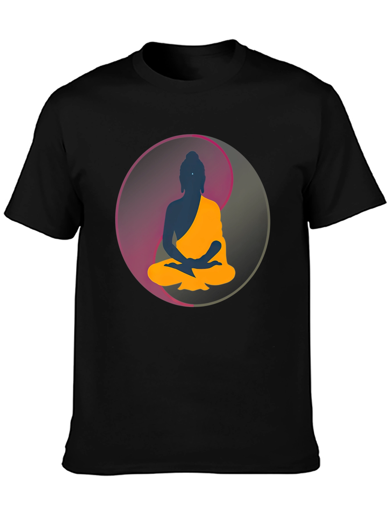 Buddha Yin Yang Graphic T-Shirt - Meditation Zen Tee